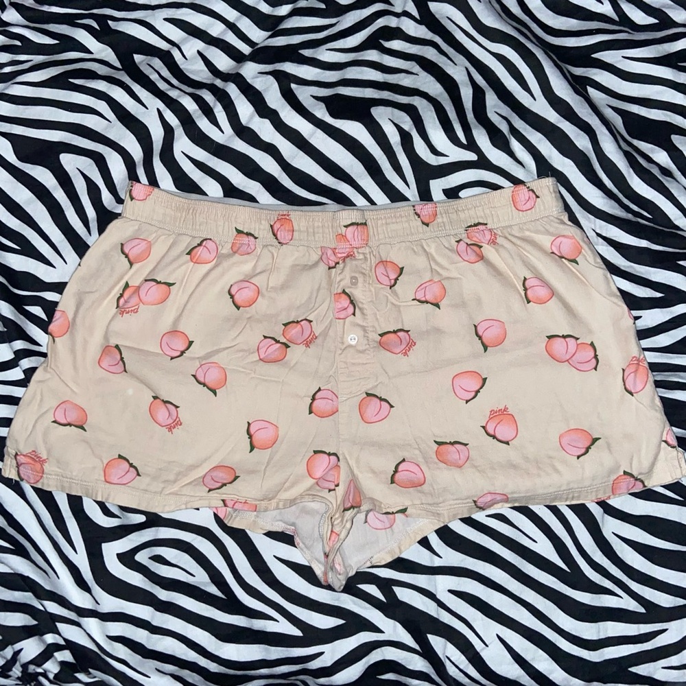 PINK peach sleep shorts